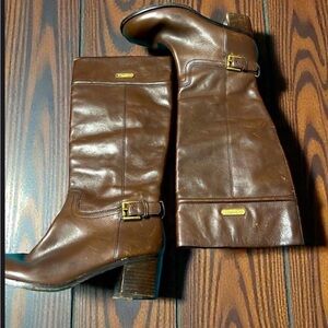 GUC! Coach Stacy Riding Boots Chocolate Brown Size 6